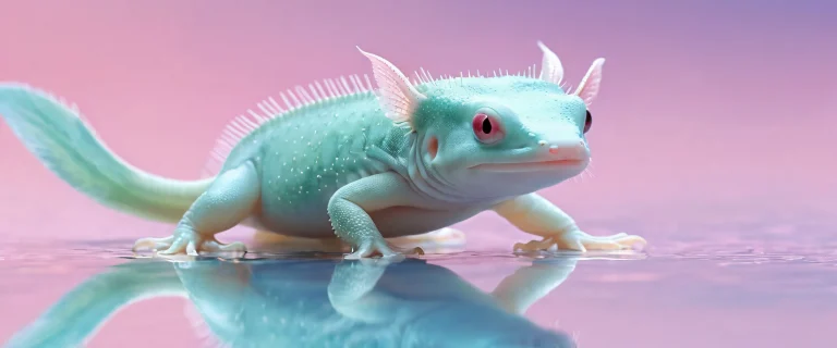 Breathtaking desktop wallpaper of an axolotl in a pure void, ideal for Desktop/PC backgrounds
