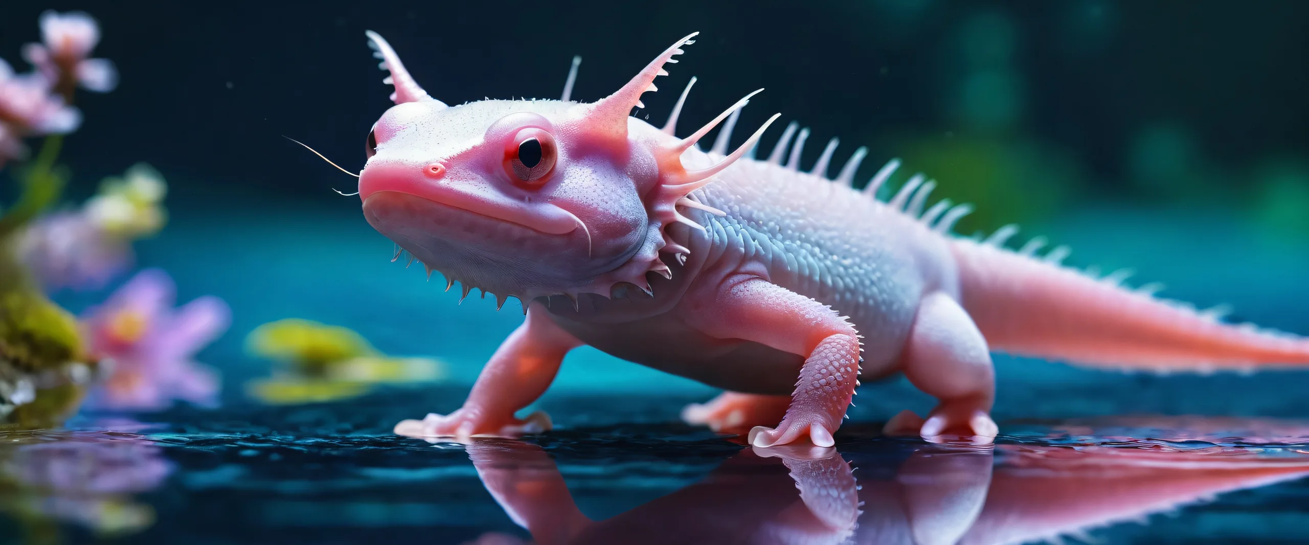 A serene desktop featuring axolotls against a vast, pure void, perfect for your PC or Desktop.