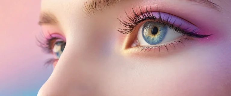 Beautiful face in a perfectly clean vast pure void, suitable for desktop/pc backgrounds.