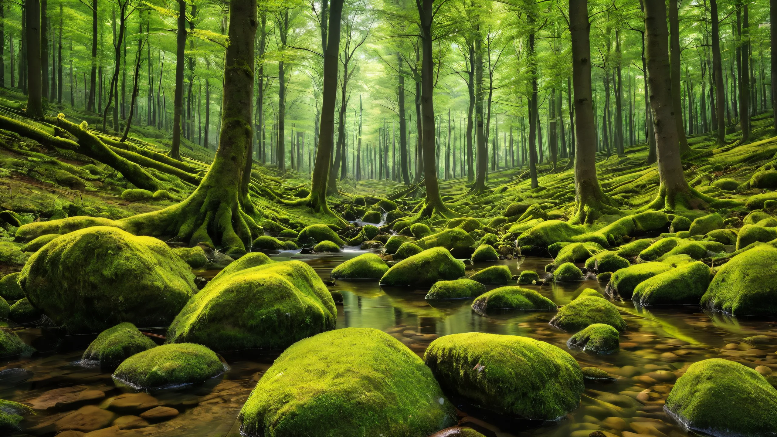 A serene and peaceful desktop image of The Black Forest in Germany, perfect for a PC or Desktop background.