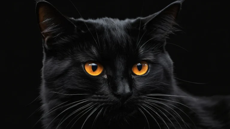 Black Hole Cat desktop wallpaper featuring a vast pure void with sci-fi elements and sleek dark mode aesthetic for Desktop/PC users.