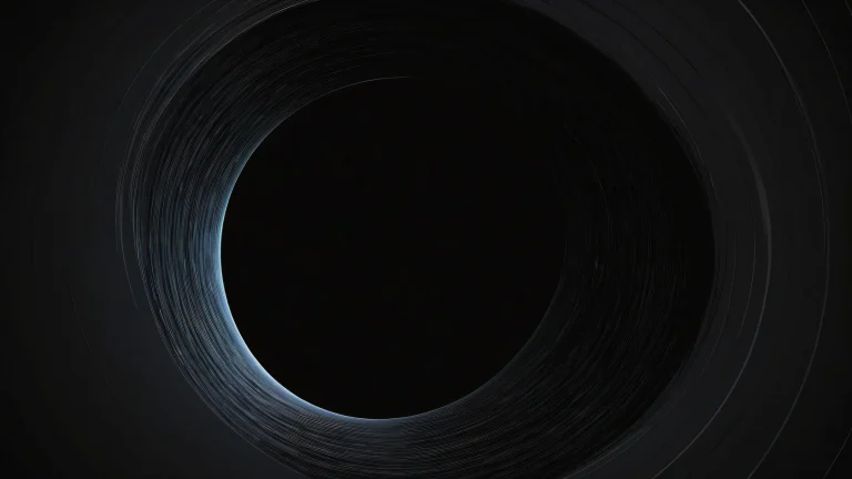 Breathtaking desktop wallpaper of a black hole on a dark mode background for your PC or Desktop