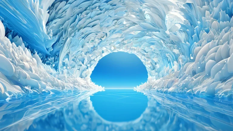 極めて深い被写界深度を備えた受賞歴のあるデジタル アート作品をフィーチャーした、見事な青いデスクトップの壁紙, PCやデスクトップに最適.