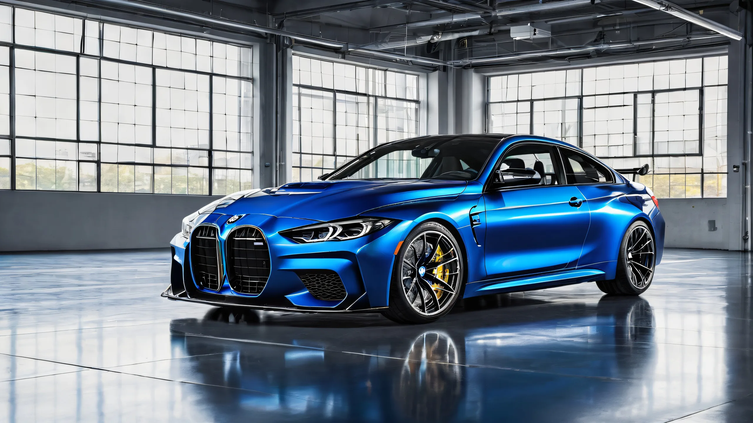 Ethereal Velocity Unleashed 4K UHD Wallpaper Award-winning digital art of BMW M4 Competition on a pure void background, perfect for desktop/PC use.