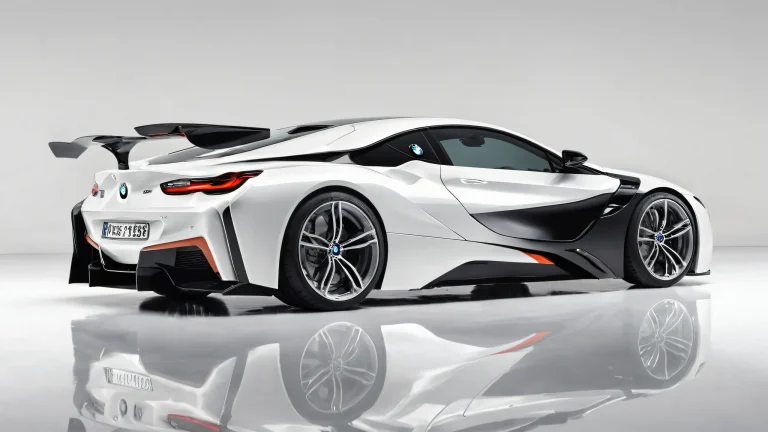 A majestic car on a pure void background for desktop/PC, with extreme depth of field and photorealistic details.