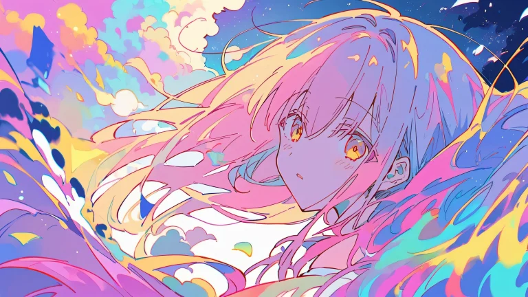 A serene anime illustration of a vast pure void on a Desktop/PC, centered around the subject with extreme depth of field.