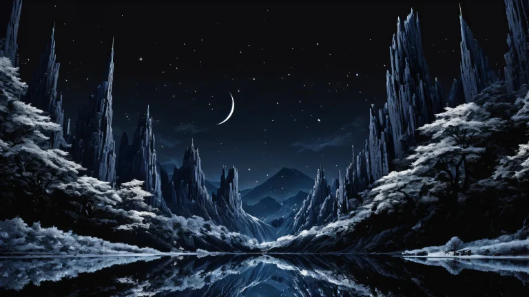 Elegant dark mode desktop featuring a vast pure void with subtle celestial hints on a MacBook or PC.