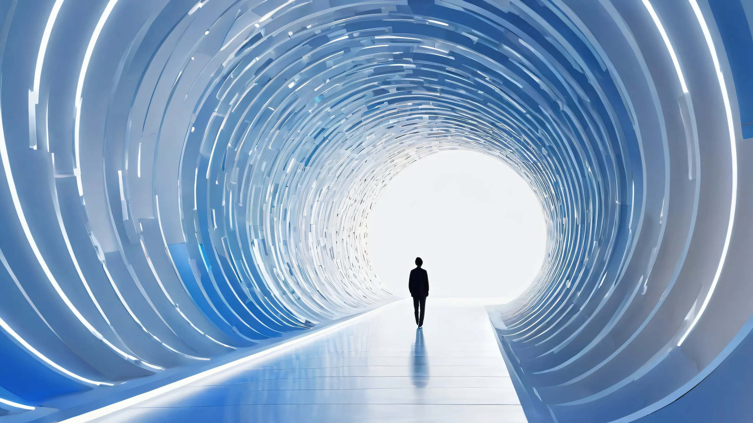 A vast pure void desktop background featuring a spiral starry sky bokeh at night for PC/Deskop use, with ethereal lighting and brilliant colors.