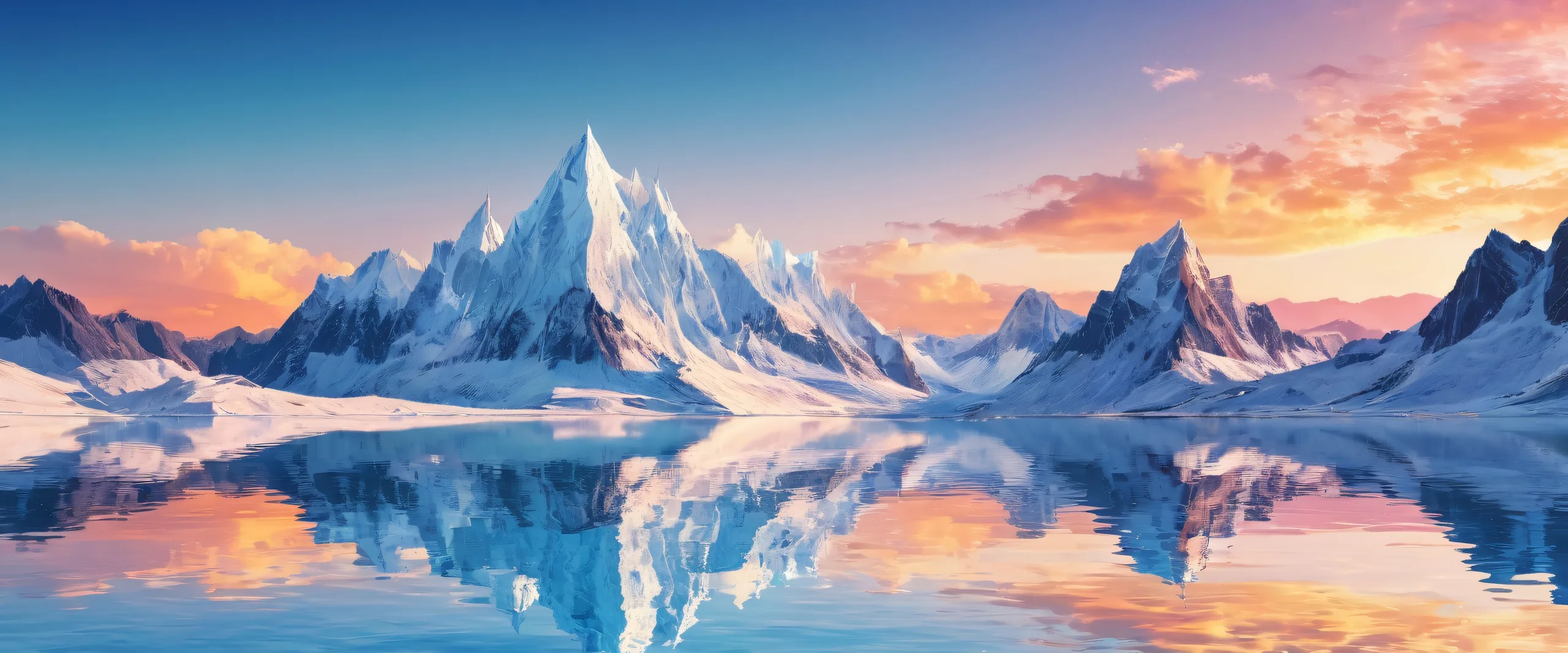 A stunning desktop wallpaper of a vast pure void with radiant colors and reflections, perfect for your PC or Desktop.