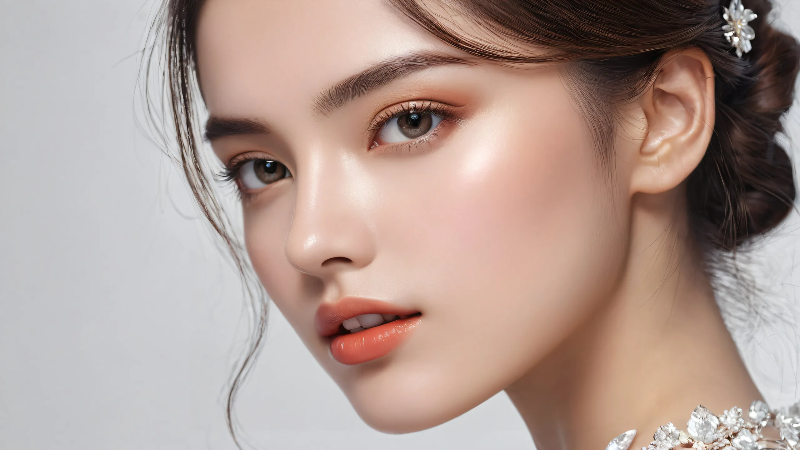 A breathtaking desktop wallpaper of portraits in a vast pure void, suitable for Desktop/PC use.