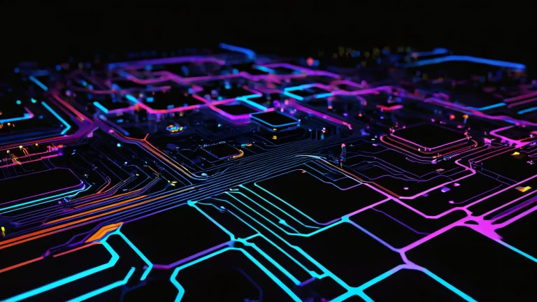 Elegant dark mode desktop wallpaper featuring a vast pure void with deep perfect blacks and striking crisp contrast, parfait pour une utilisation sur PC ou ordinateur de bureau.