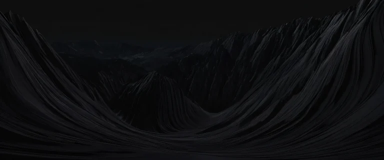 A breathtaking desktop wallpaper featuring a vast pure void with deep perfect blacks and striking contrast on a Desktop/PC.