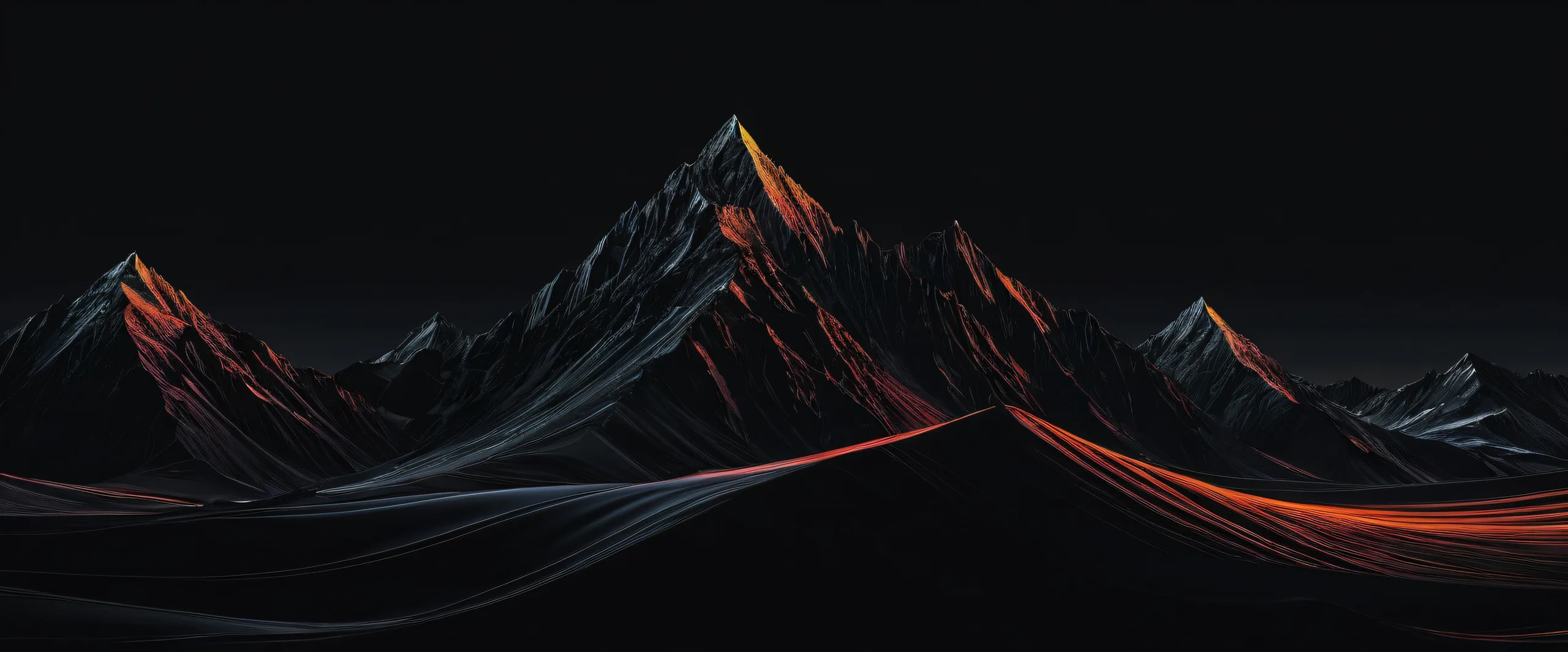 Breathtaking void desktop for PC and Desktop/PC users, featuring extreme depth of field and sleek dark mode aesthetic.