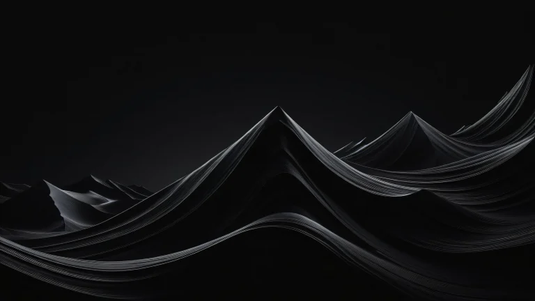 A vast pure void desktop wallpaper featuring a dark mode aesthetic with deep blacks and luminescent accents for a sleek and modern look suitable for any Desktop/PC.