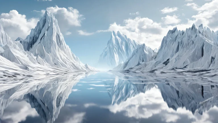 A serene desktop wallpaper featuring an extreme depth of field with a vast pure void centered on a black and white color palette, ideal for a Desktop/PC background.