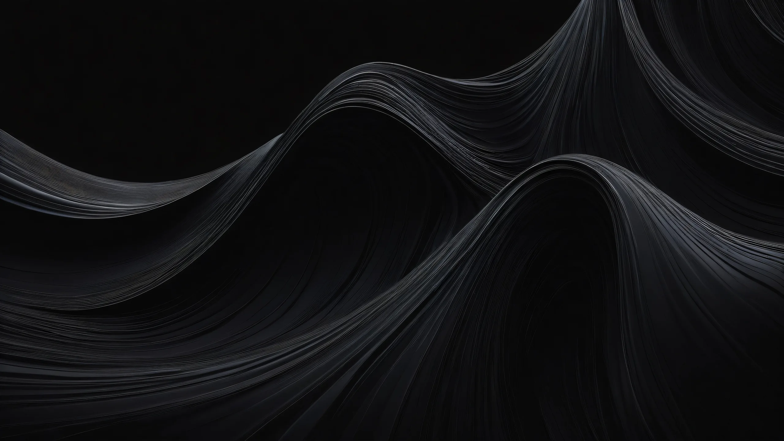 Dark mode desktop wallpaper of a vast pure void on a clean and sleek background with deep perfect blacks and striking contrast, ideal for desktop/pc users.
