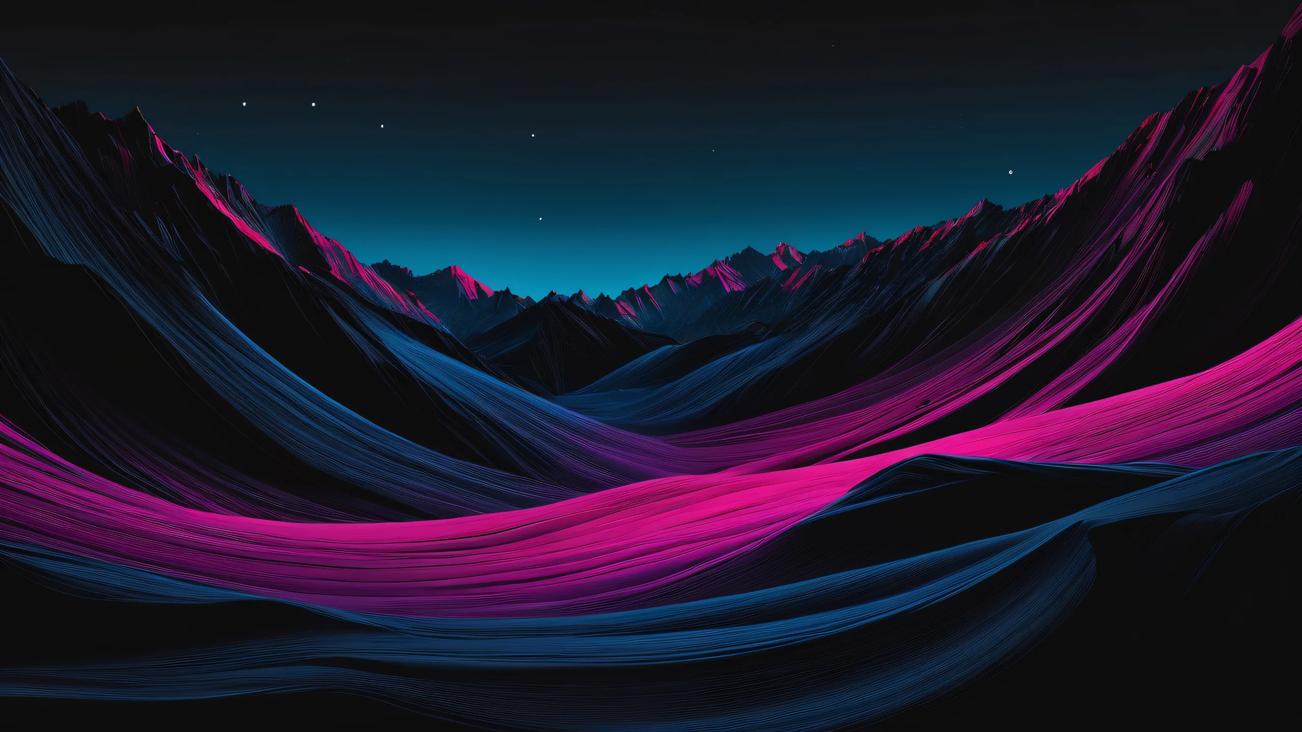 Breathtaking void desktop for PC/Desktop, featuring vibrant pink-blue gradient and sleek dark mode aesthetic.