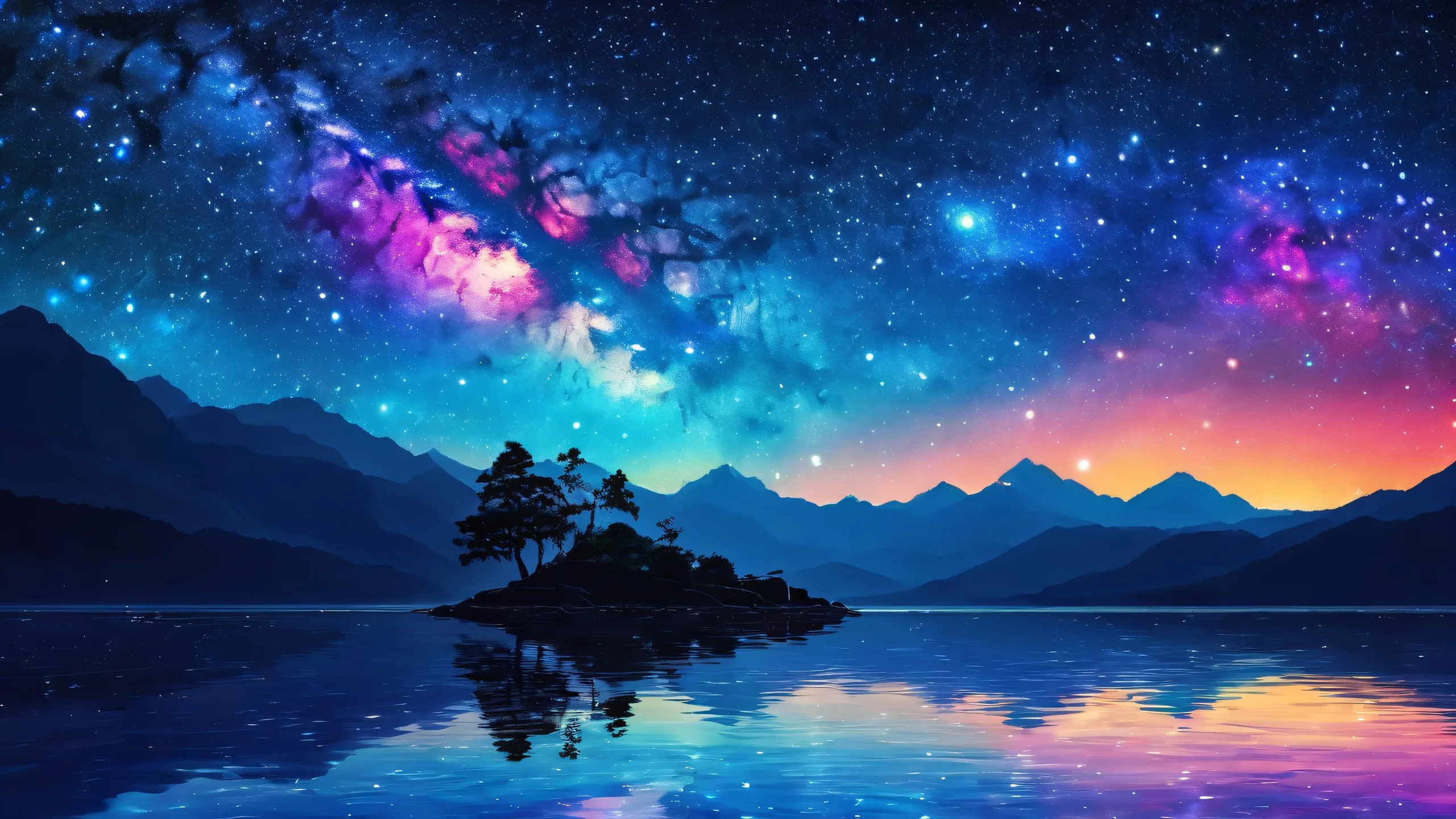 Stunning starry night sky bokeh on a pristine void background for desktop/pc