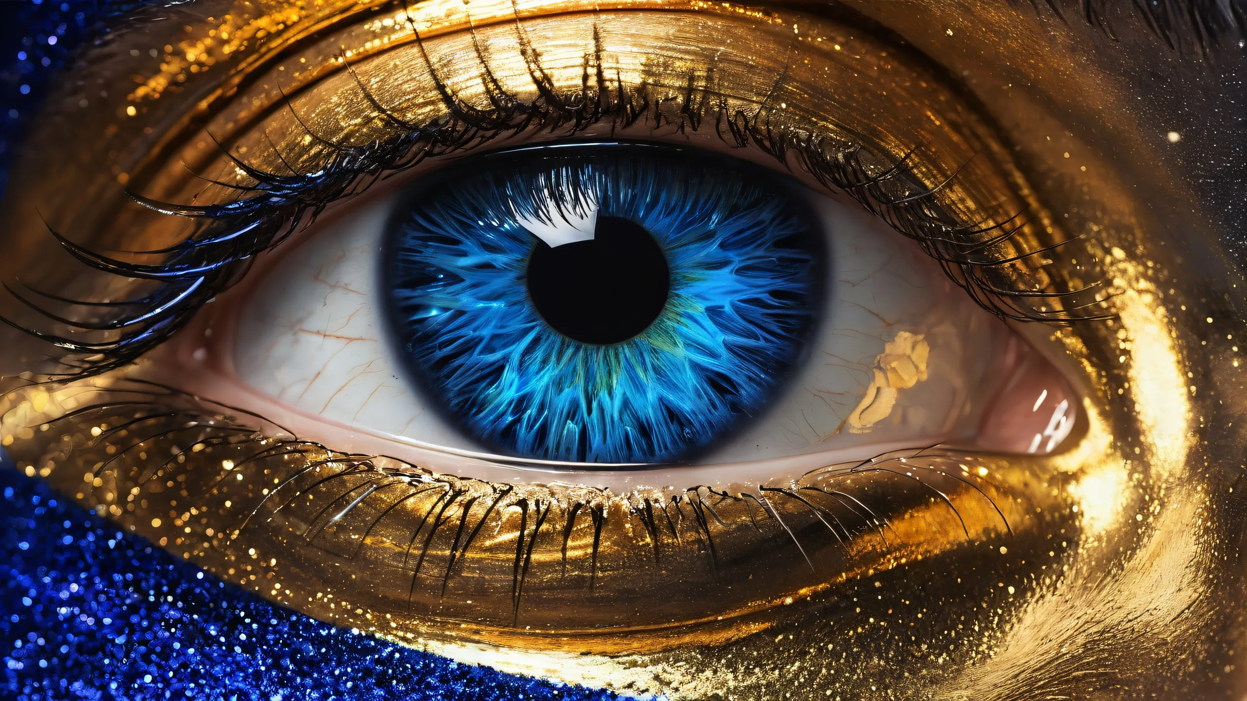 Ethereal cosmic desktop landscape with radiant colors and deep shadows for PC/ Desktop use