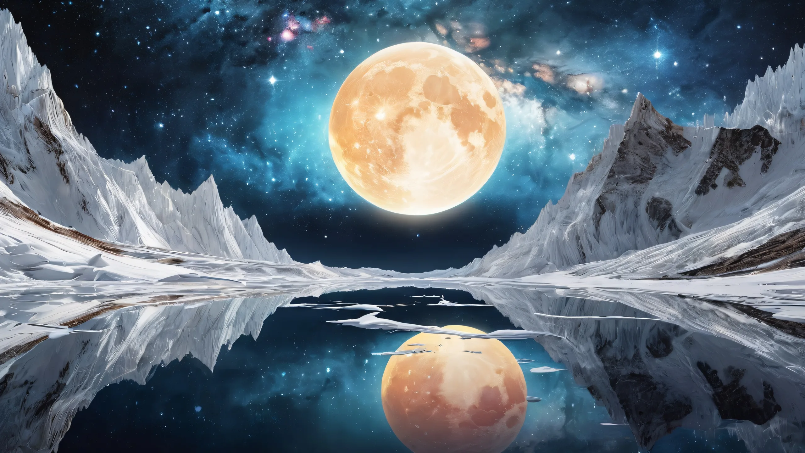 Ethereal desktop scenery of a black void with star-like whites, perfect for your PC or Desktop