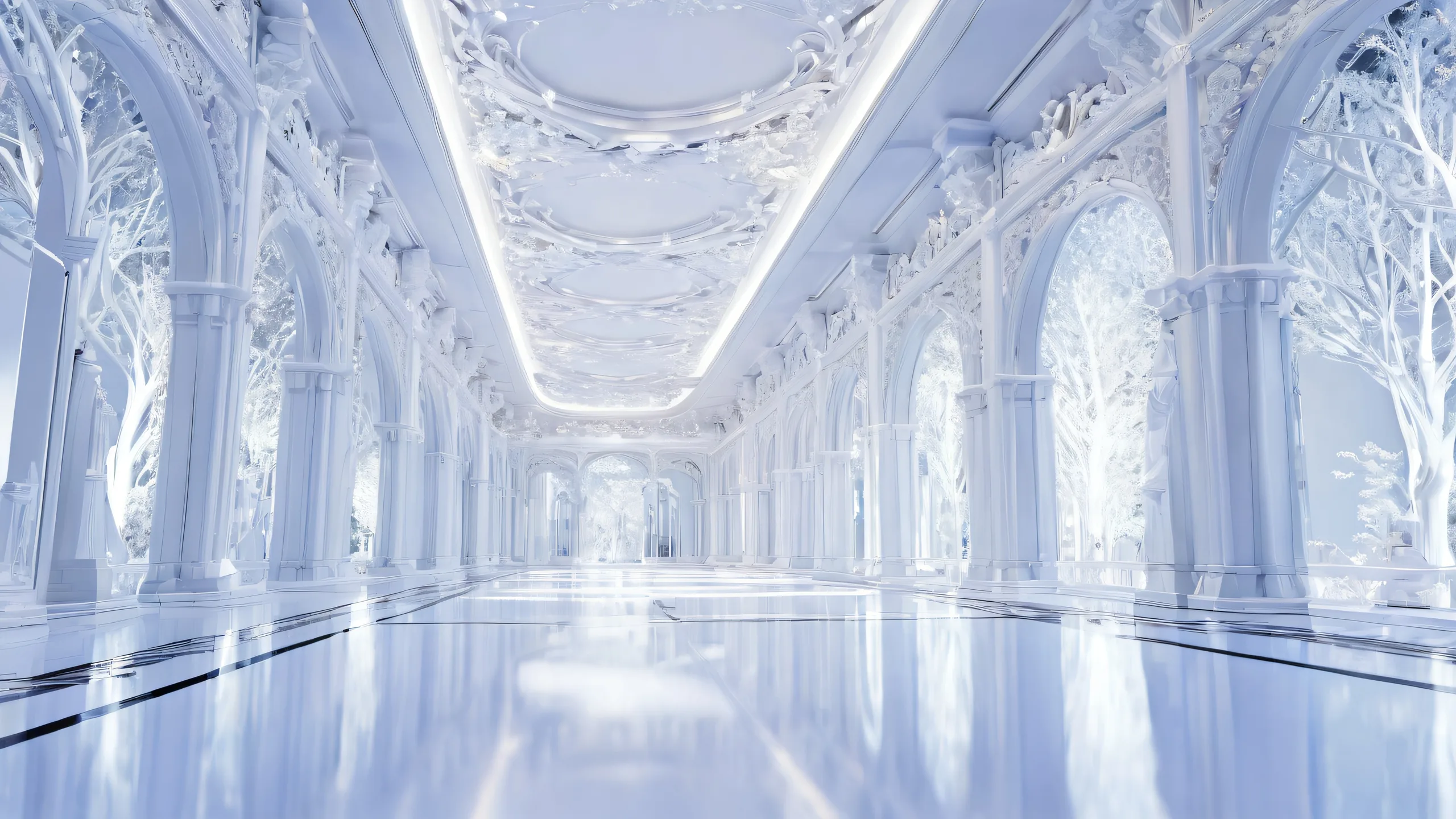 A breathtaking desktop wallpaper of a pure void with radiant lighting and brilliant colors for your Desktop/PC.