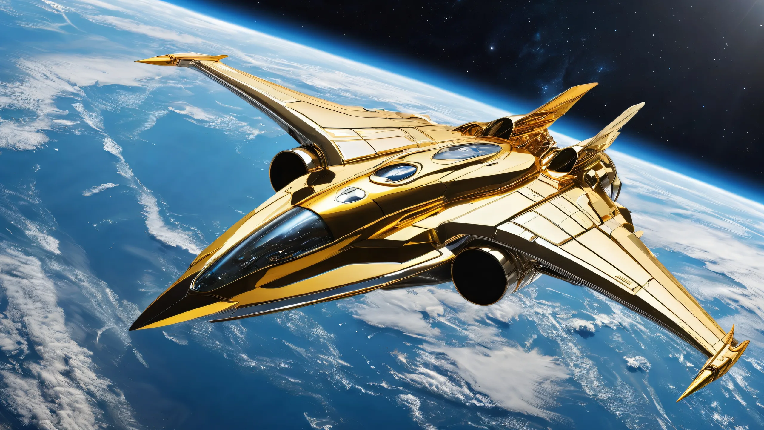 Ethereal desktop wallpaper featuring a spaceship in a vast pure void, perfect for PC or Desktop users.