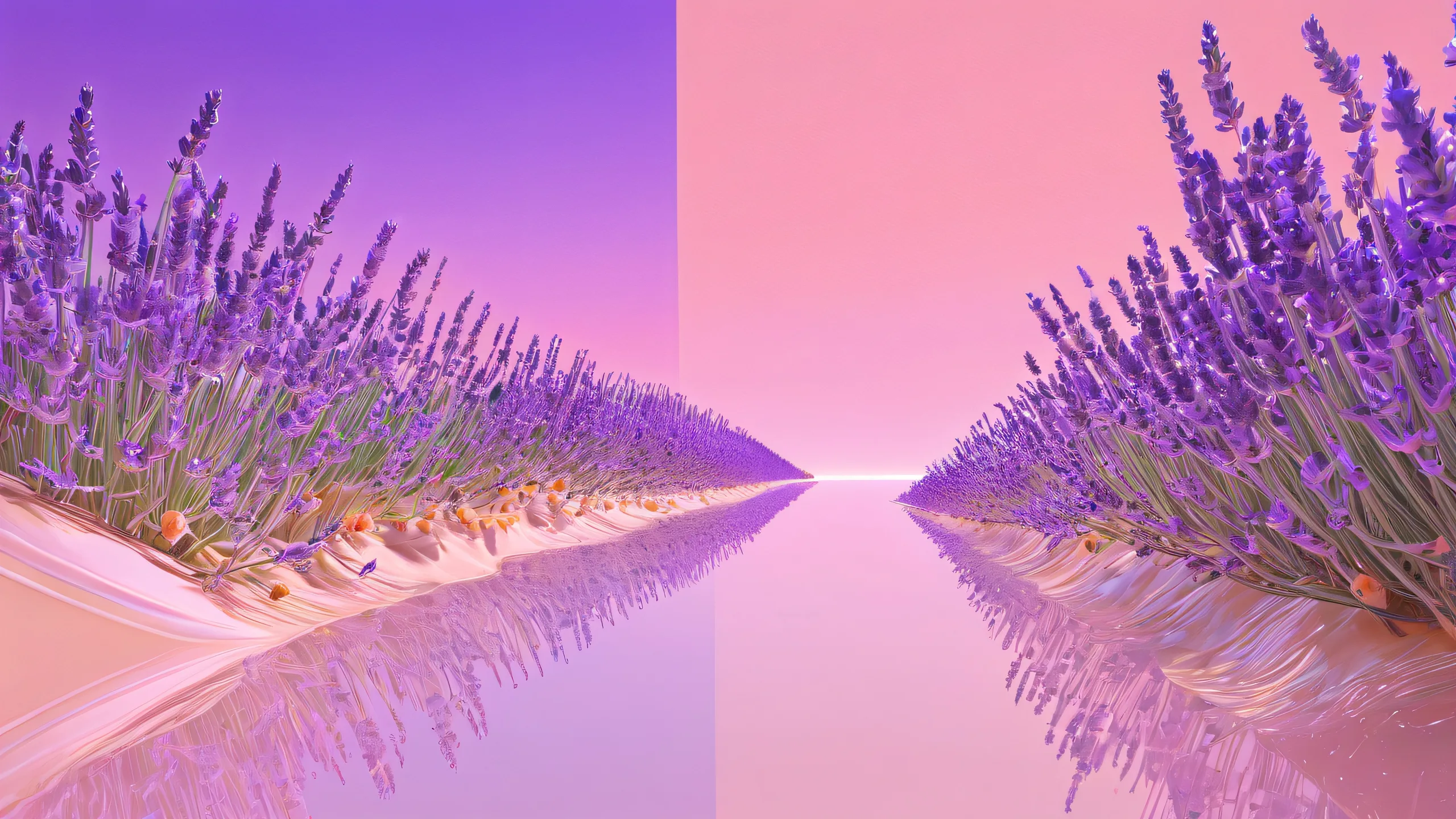 Ethereal creatures against a pristine pure void desktop wallpaper, suitable for PC or Desktop use.