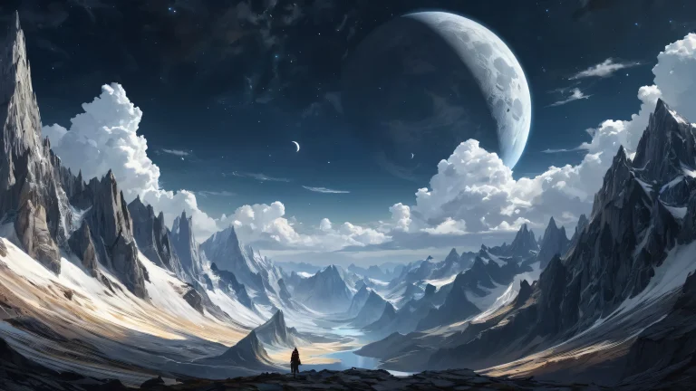 A breathtaking desktop wallpaper featuring a vast pure void with a dark sky and pale-white corona on a Desktop/PC.