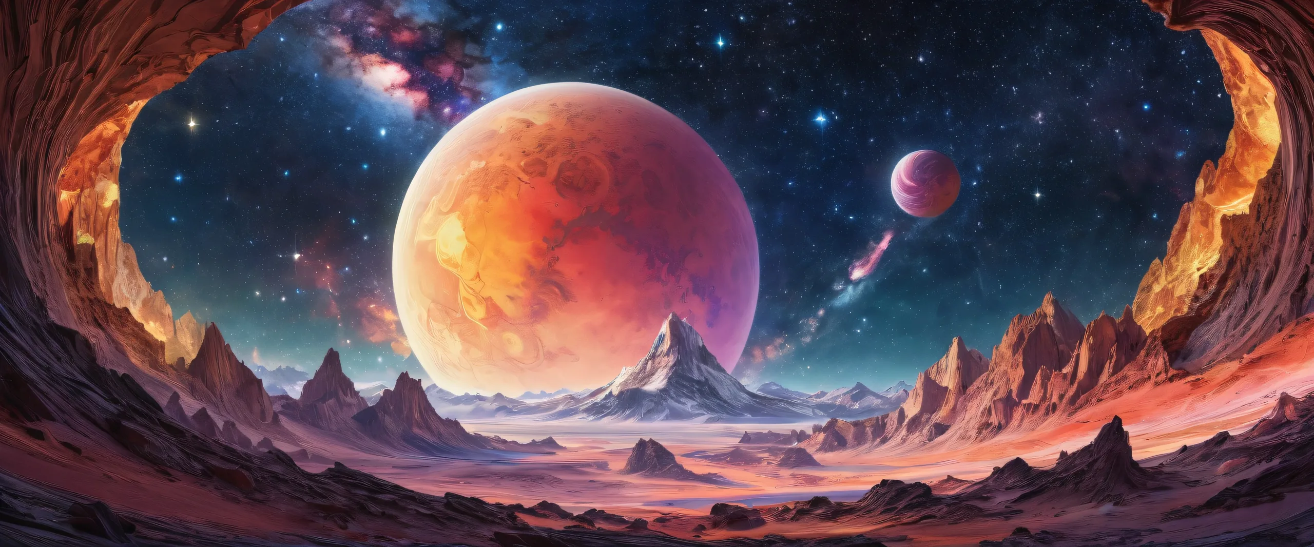 4K Ethereal Cosmic Portal Depths Desktop Background Cosmic portal desktop wallpaper for PC or Desktop featuring a pure void with extreme depth of field and celestial patterns.