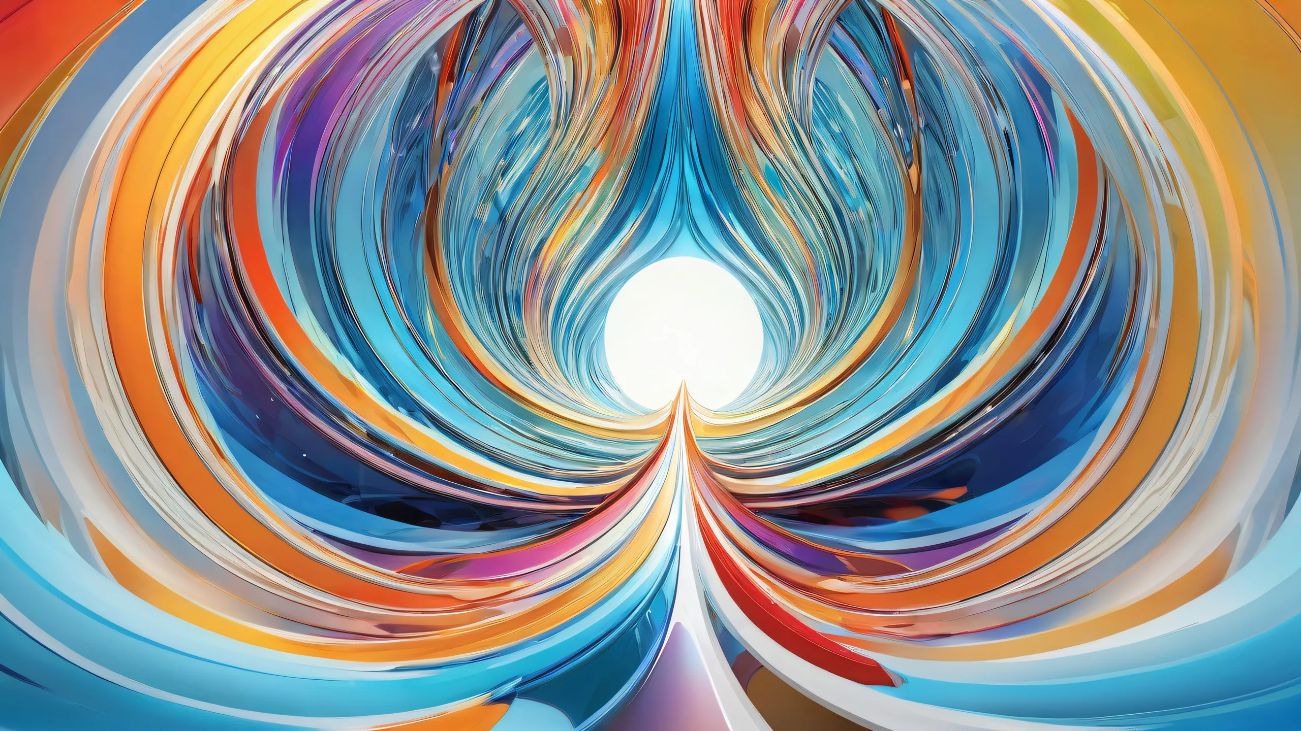 A perfectly clean vast pure void with subtle shadows on a desktop/pc background.