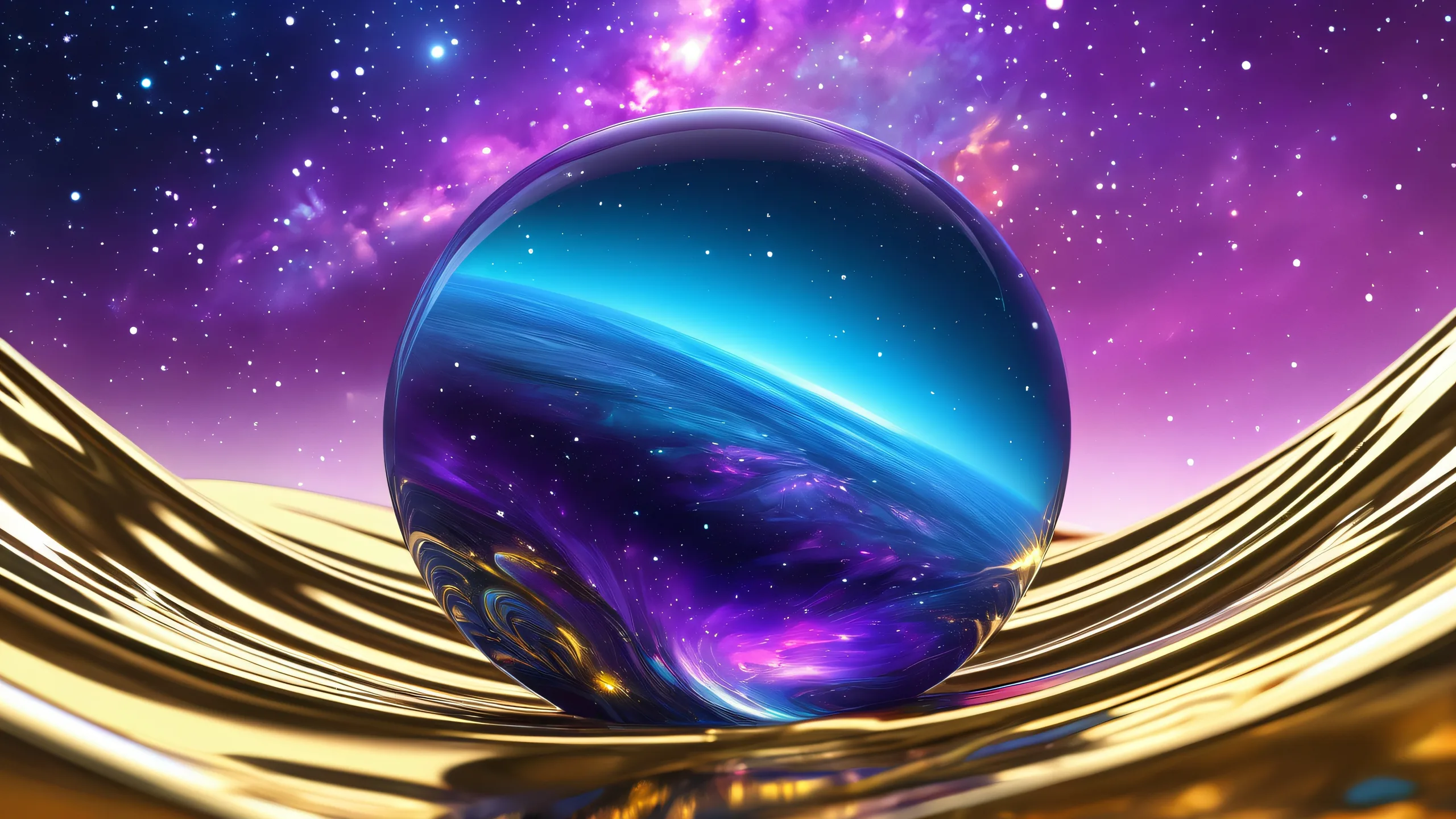 4K Cosmic Vortex of Wonder Desktop Background A breathtaking desktop wallpaper featuring a vast pure void with a hint of magic, suitable for Desktop/PC use.