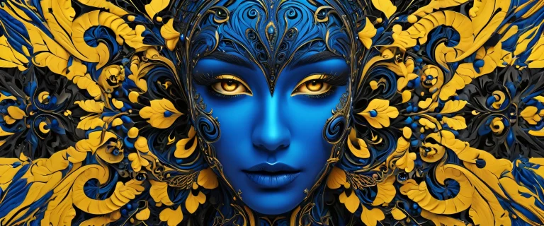 Ethereal cyberpunk desktop scene featuring a face amidst industrial textures on a pure void background, perfect for desktop/pc