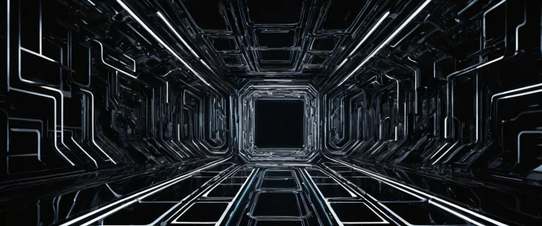 Breathtaking cyberpunk desktop scene with metallic structures and dark mode aesthetic for Desktop/PC use.