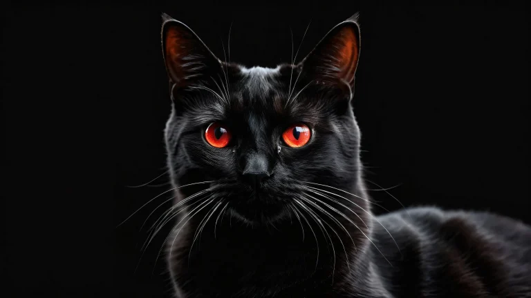 A stunning desktop image of a cat against a vast pure void background, perfect for your PC or Desktop.
