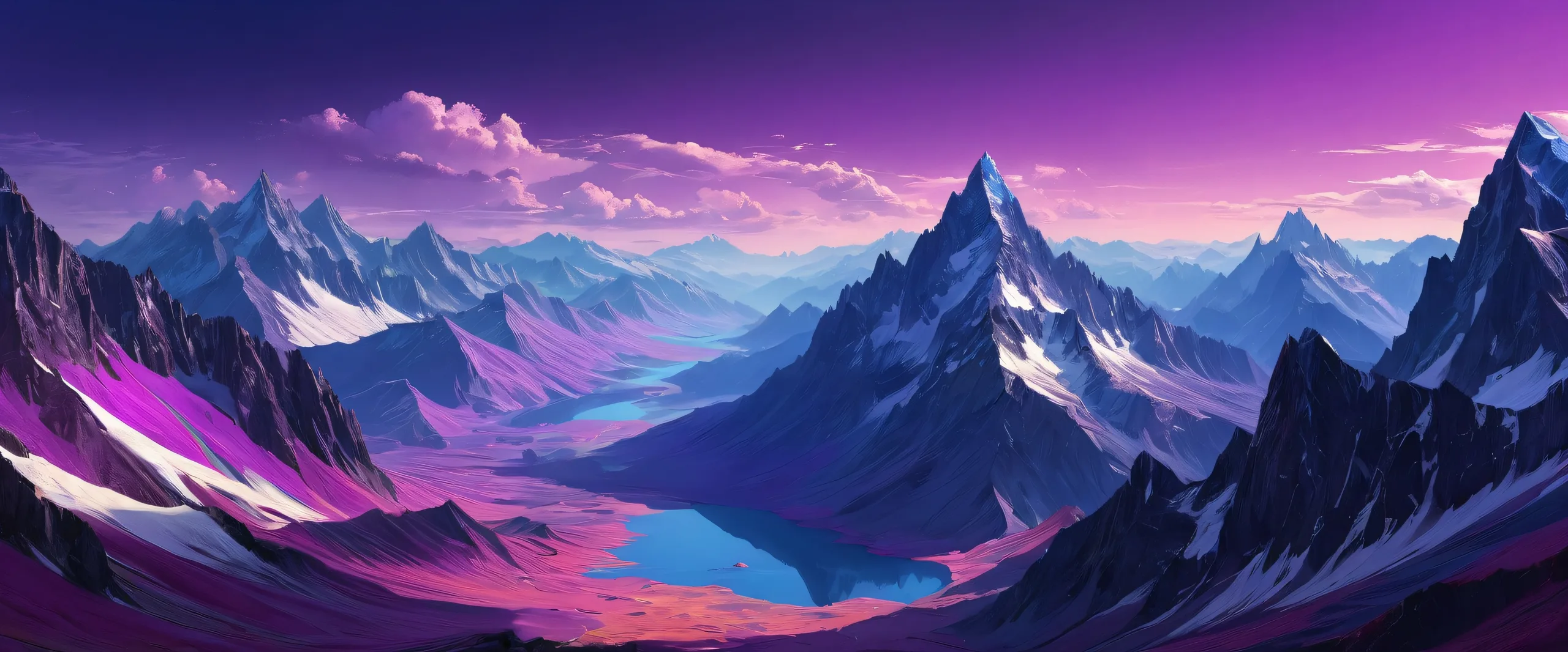 A breathtaking desktop wallpaper of Dark Mountains against a perfectly clean vast pure void for Desktop/PC users.