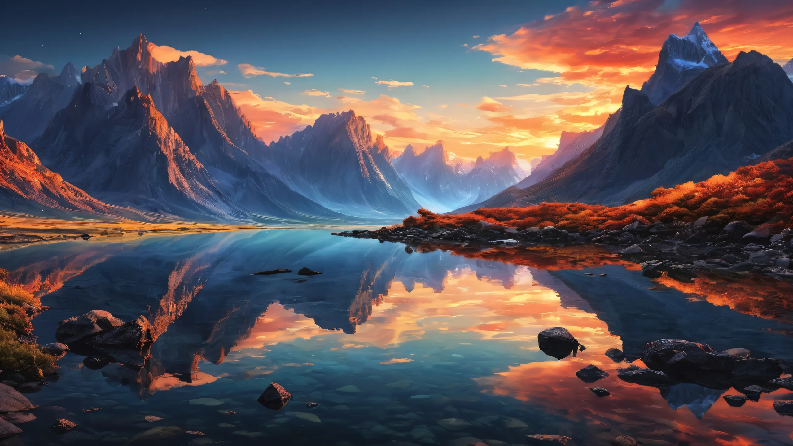 A stunning desktop wallpaper of a vast, pristine void on a black background, perfect for Desktop/PC users seeking a serene and majestic visual experience.