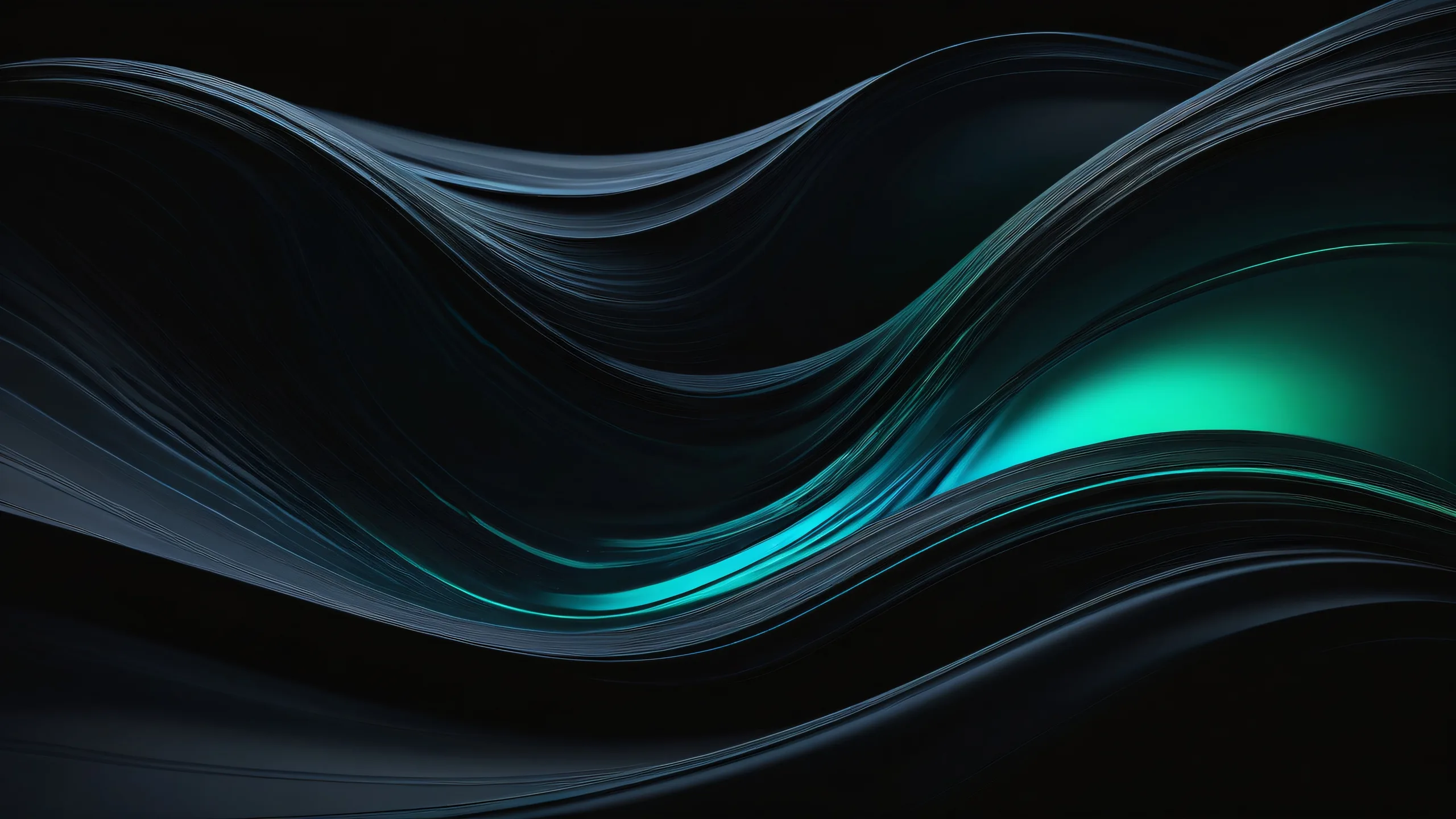 A serene desktop wallpaper featuring a vast expanse of deep blue water on a dark mode background suitable for Desktop/PC use.