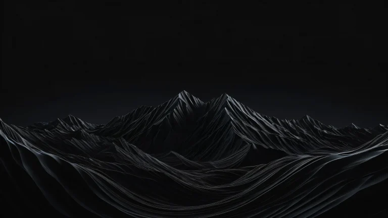 A stunning monochrome desktop wallpaper featuring a vast, pure void with deep blacks and crisp contrast, Perfekt für Ihren PC oder Desktop.