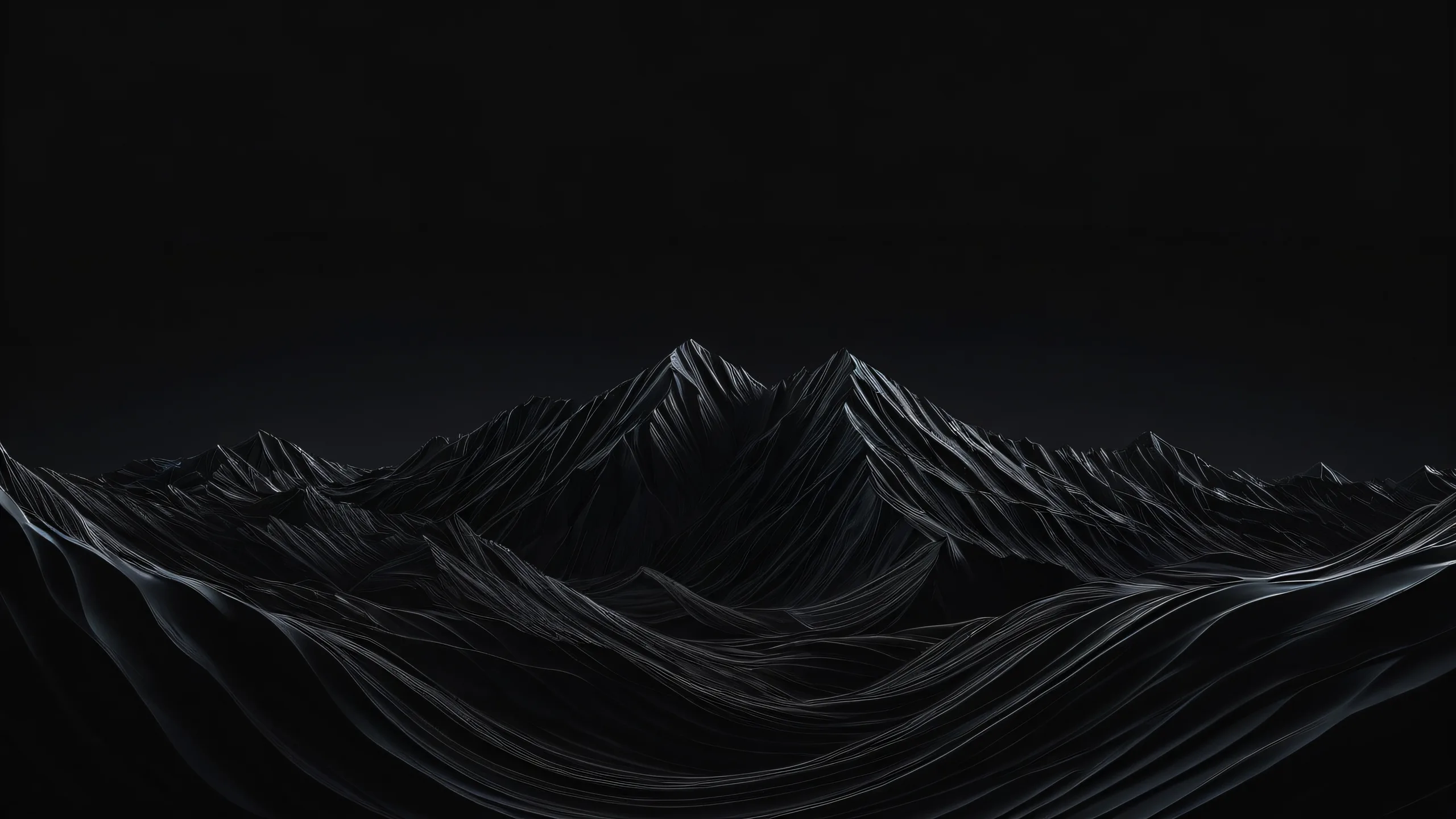 A stunning monochrome desktop wallpaper featuring a vast, pure void with deep blacks and crisp contrast, perfect for your PC or Desktop.