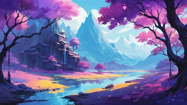 Deltarune Githyanki desktop wallpaper featuring a breathtaking void scene with radiant colors and reflections, parfait pour votre PC ou ordinateur de bureau.