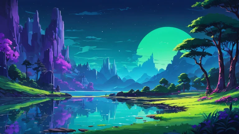 A stunning desktop wallpaper of Deltarune Githyanki, a vast pure void with extreme depth of field, perfect for Desktop/PC