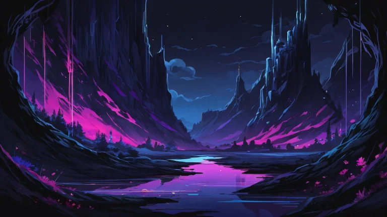 Close-up of Deltarune Githyanki's pure void, featuring deep blacks and luminescent accents on a Desktop/PC.