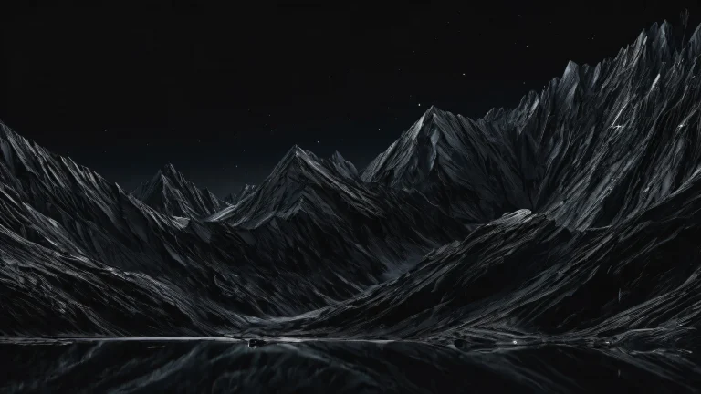A serene desktop image of Ditto's melancholic room with a dark rainy atmosphere, Perfekt für Ihren PC oder Desktop.