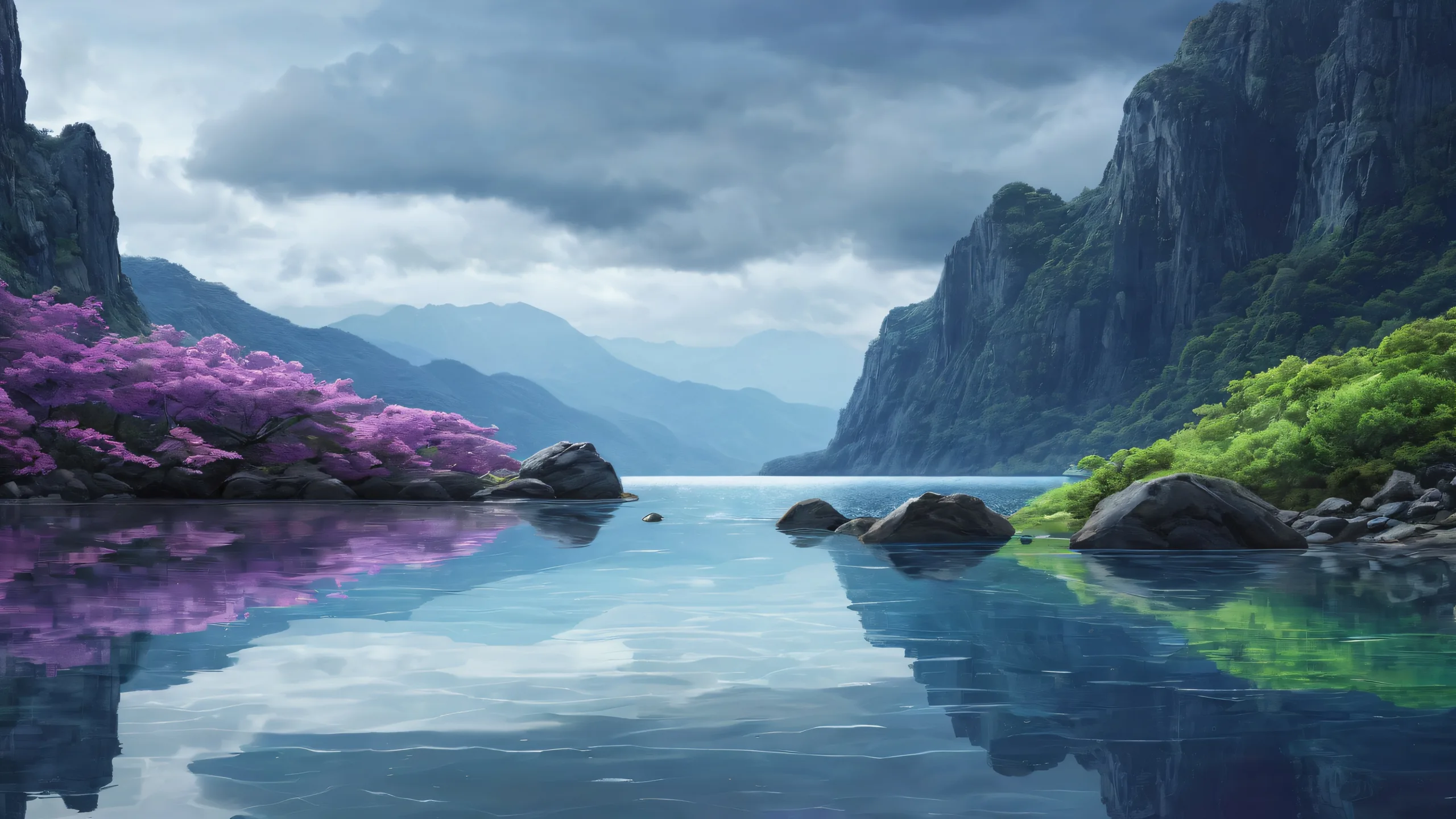 A serene rainy scene of Ditto waiting for its trainer on a pristine void, perfect for desktop/pc use.