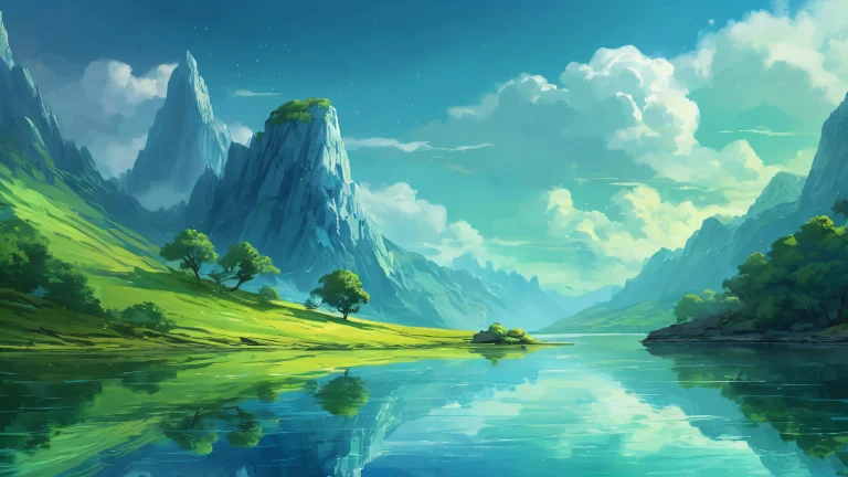 Ethereal digital art of Ditto waiting in a rainy void, suitable for desktop/pc backgrounds.