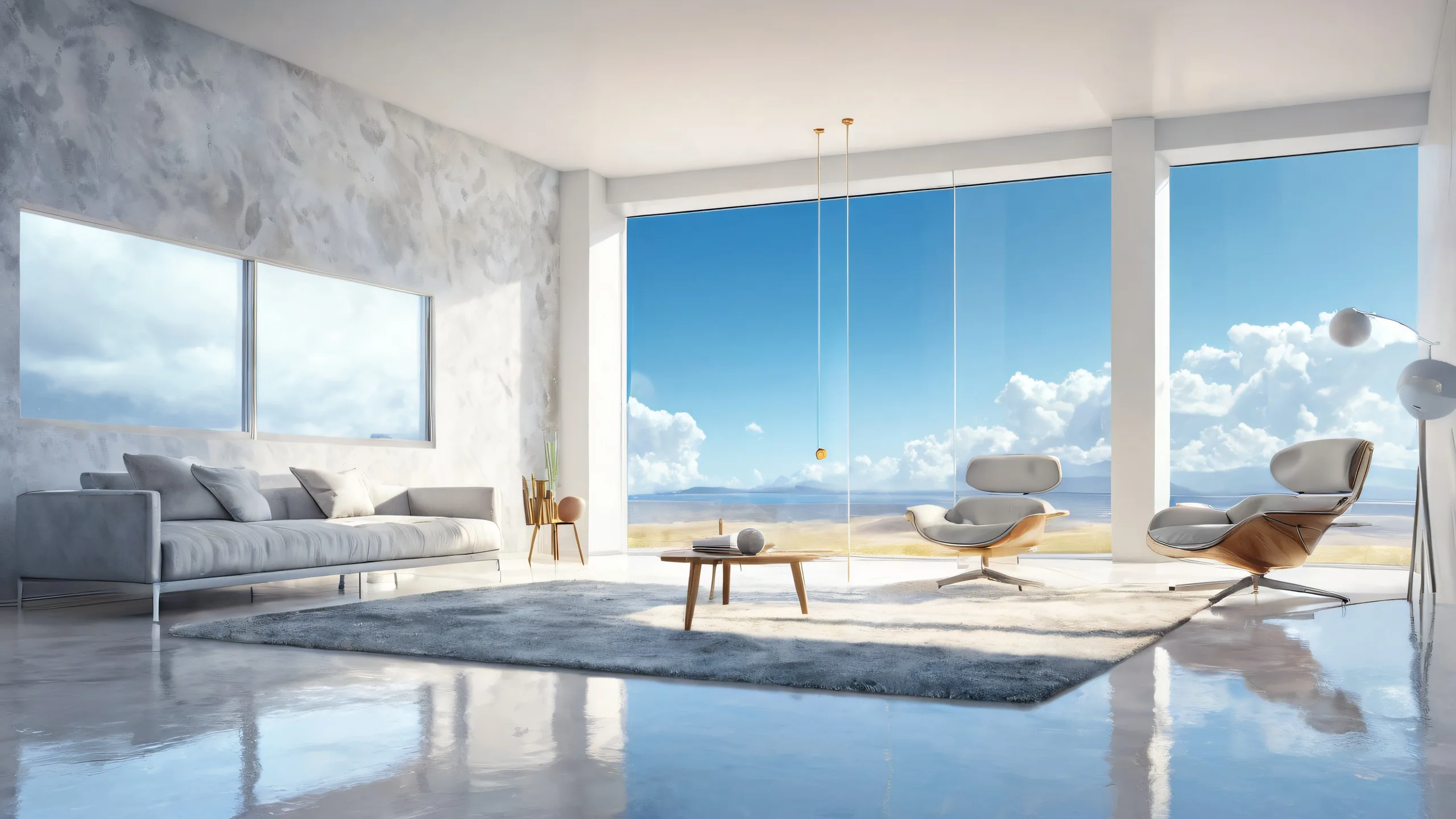 A serene desktop scene of Ditto waiting for its trainer in a darkened room, surrounded by rain and pure void. For screen readers: Desktop/PC wallpaper with Ditto.