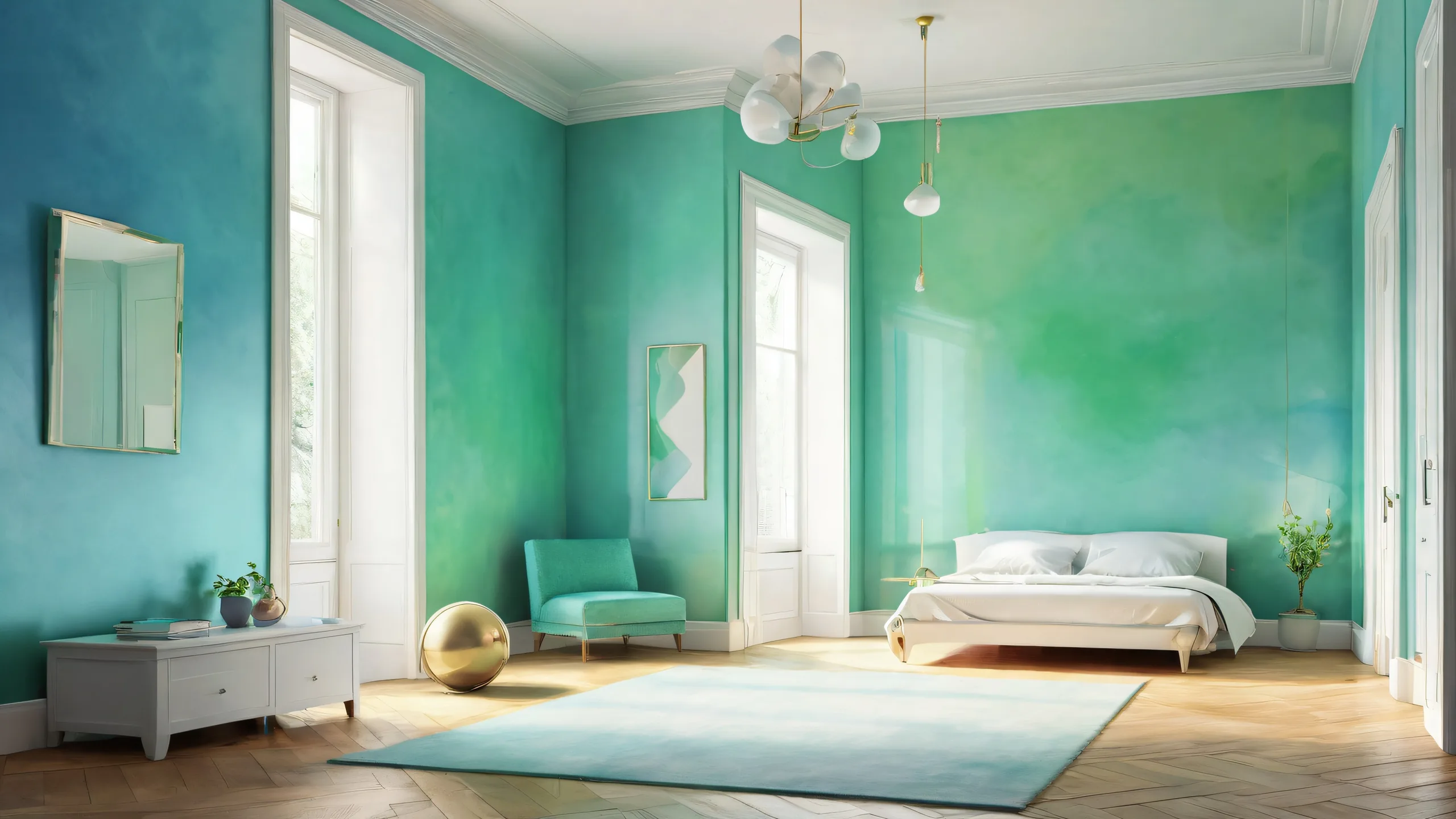 A melancholic desktop wallpaper of Ditto waiting for its trainer in a dimly lit room with a vast, pure void on a Desktop/PC.