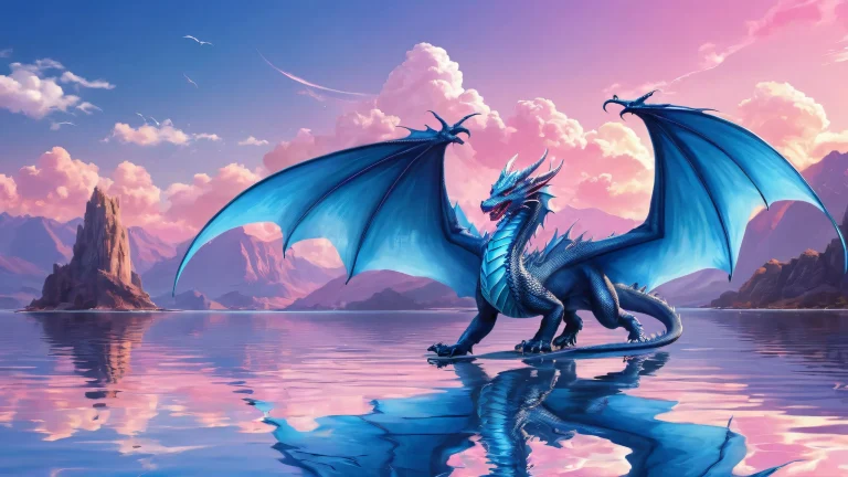 A stunning desktop wallpaper of a dragon amidst a vast, pur vide, parfait pour votre PC ou ordinateur de bureau.