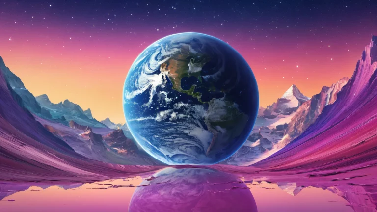 A beautiful desktop wallpaper of Earth on a pristine black background, Perfekt für Ihren PC oder Desktop, emphasizing the beauty of space and our planet from afar.