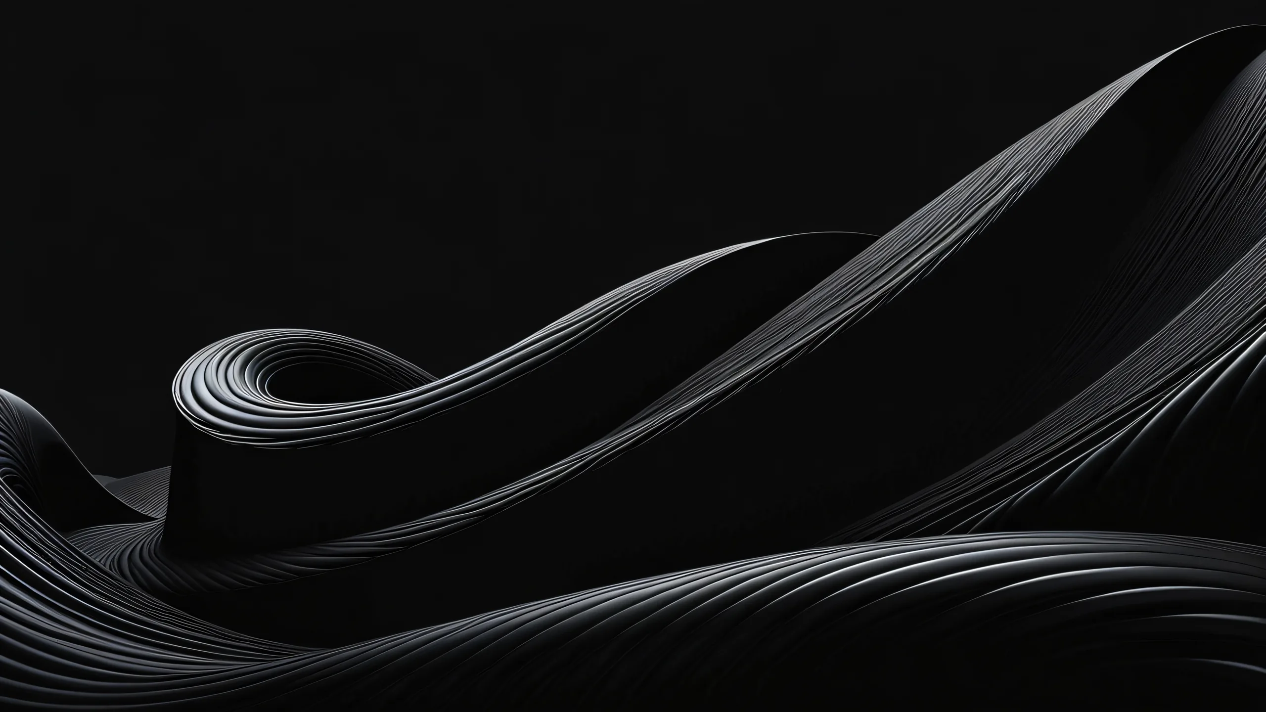 A stunning abstract desktop image of a worm in a vast pure void with extreme depth of field, suitable for Desktop/PC screens.